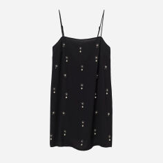 Акція на Плаття коротке літнє жіноче H&M XAZ343113IVFU XS Чорне від Rozetka