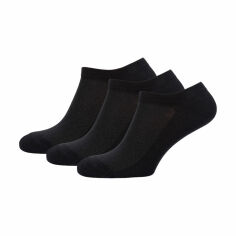 Акція на Набір шкарпеток чоловічих Modna Zona RT1121-007 короткі, сітка, чорні, розмір 39-42, 3 пари від Eva