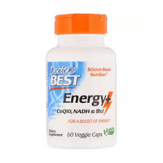 Акция на Вітаміни для підтримки енергії Doctor's Best Energy+ CoQ10 NADH & B12, 60 капсул от Eva