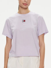 Акція на Футболка жіноча Tommy Jeans DW0DW17391-W06 S Лавандова від Rozetka