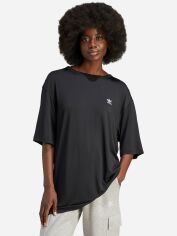 Акція на Футболка оверсайз довга жіноча adidas Originals Trefoil Originals IU2408 L Чорна від Rozetka