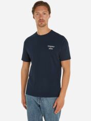 Акція на Футболка бавовняна чоловіча Tommy Jeans DM0DM18872-C1G M Темно-синя від Rozetka