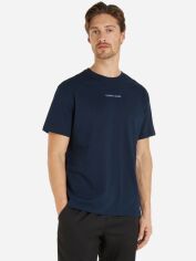 Акція на Футболка бавовняна чоловіча Tommy Jeans DM0DM18266-C1G 3XL Темно-синя від Rozetka