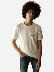 Акція на Футболка бавовняна чоловіча Calvin Klein Jeans J30J324671-CGA 3XL Бежева від Rozetka