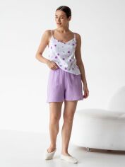 Акція на Піжама (майка + шорти) жіноча муслінова BARWA garments 0327/329 S Бузкова від Rozetka