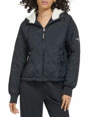 Акція на Куртка демісезонна коротка з капюшоном жіноча Tommy Hilfiger 780547956 XL Чорна від Rozetka