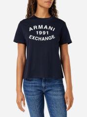 Акція на Футболка бавовняна жіноча Armani Exchange 612795873 XXL Синя від Rozetka