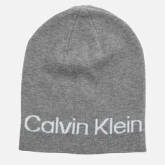 Акція на Шапка чоловіча Calvin Klein 875141536 One Size Сіра від Rozetka