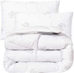 Акція на Набір Sei Design SoftDreams Ковдра всесезонна євро 200x220 см штучний лебединий пух + 2 подушки 50х70 см від Rozetka