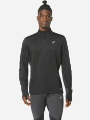 Акція на Лонгслів чоловічий ASICS Winter Run 1/2 Zip Mid Layer 2011C882-001 S Чорний/Сірий від Rozetka