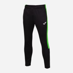 Акція на Спортивні штани чоловічі Joma Eco Championship 102752.117 XL Чорні із салатовим від Rozetka