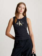 Акція на Майка жіноча Calvin Klein Jeans J20J223160-BEH S Чорна від Rozetka