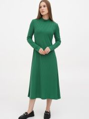 Акція на Плаття міді осіннє жіноче EQUILIBRI IO Dress Rib S Зелене від Rozetka