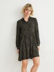 Акція на Сукня-сорочка коротка літня жіноча C&A GD-00077282 42 Хакі від Rozetka