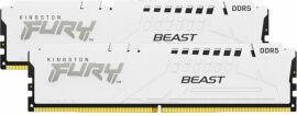 Акція на Kingston Fury 64 Gb (2x32GB) DDR5 6000 MHz Beast Expo White (KF560C30BWEK2-64) від Stylus