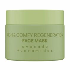 Акція на Маска для обличчя Nacomi Rich & Comfy Regeneration Avocado + Ceramides Face Mask з авокадо та церамідами, 40 мл від Eva