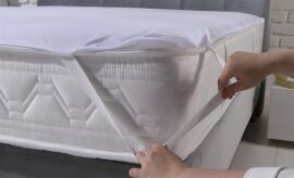 Акція на Наматрацник водонепроникний Ardesto Sleepwell 160х200 см 80% бавовна 20% поліуретан білий від Rozetka