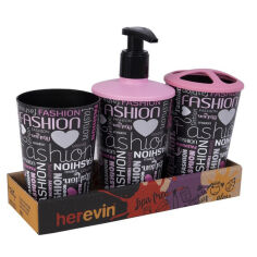 Акція на Набор для ванной комнаты 3 в 1 Fashion Herevin 161262-101T від Podushka