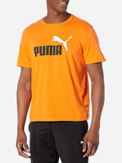 Акція на Футболка бавовняна довга чоловіча Puma Ess+ 2 Col Logo Tee 58675949 XL Clementine від Rozetka