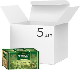 Акція на Упаковка зеленого пакетованого чаю Edems Gold Gunpowder 25 пакетиків х 5 пачок від Rozetka