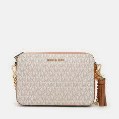 Акція на Сумка кросбоді через плече жіноча маленька Michael Kors Jet Set 32F8GF5M2B-150 Vanilla від Rozetka
