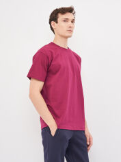 Акція на Футболка бавовняна довга чоловіча Fruit of the loom Valueweight 061036041 3XL Бордова від Rozetka