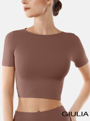 Акція на Топ жіночий Giulia Crop T-Shirt S/M Коричневий від Rozetka
