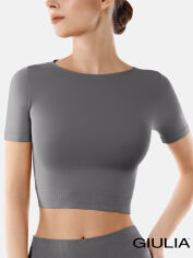 Акція на Топ жіночий Giulia Crop T-Shirt L/XL Сірий від Rozetka