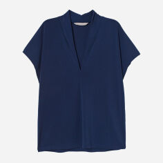 Акція на Блузка жіноча H&M XAZ246389JSHZ L Темно-синя від Rozetka