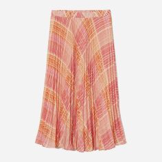 Акція на Спідниця міді літня жіноча H&M XAZ404742ZDTE XS Жовта з помаранчевим від Rozetka