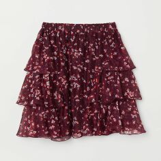 Акція на Спідниця міні літня жіноча H&M XAZ188722NAAR 36 Сливова від Rozetka
