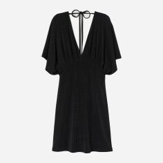 Акція на Плаття коротке літнє жіноче H&M XAZ404767BFFV XS Чорне від Rozetka