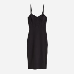 Акція на Плаття вечірнє міді літнє жіноче H&M XAZ443324NWES L Чорне від Rozetka