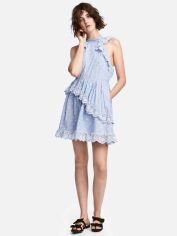 Акція на Сукня коротка літня жіноча H&M XAZ101729QFAX 36 Блакитна з білим від Rozetka