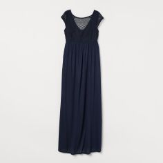 Акція на Сукня вечірня довга літня жіноча H&M 0708430_мереж,_01 M Синя від Rozetka