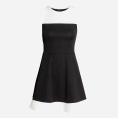 Акція на Сукня коротка літня жіноча H&M XAZ059902BLEH 46 Чорна з білим від Rozetka