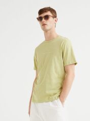 Акція на Футболка бавовняна довга чоловіча H&M 1069841_03 S Салатова від Rozetka