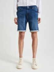 Акція на Шорти джинсові чоловічі Pull & Bear XAZ373887KAXJ 38 Темно-сині від Rozetka