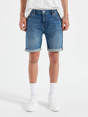 Акція на Шорти джинсові чоловічі Pull & Bear XAZ373975LXDU 36 Сині від Rozetka