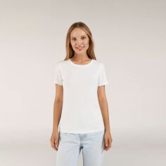 Акція на Футболка женская Basic Ellen LBSK 500/00/04 молочная XXL від Podushka