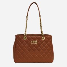 Акція на Сумка шопер жіноча зі штучної шкіри Cavalli Class Alessia CCHB01262200 Коричнева від Rozetka
