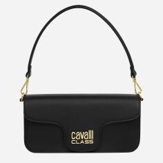 Акція на Сумка багет сідло жіноча зі штучної шкіри середня Cavalli Class Antonella CCHB00912100 Чорна від Rozetka