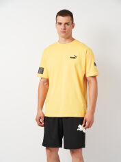 Акція на Футболка бавовняна довга чоловіча Puma PUMA POWER Tee 67339940 L Mustard Seed від Rozetka