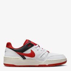Акція на Чоловічі кеди низькі Nike Full Force Low FB1362-102 41 (8US) 26 см Білі/Червоні від Rozetka