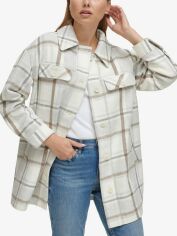 Акція на Сорочка утеплена оверсайз жіноча Calvin Klein 445869121 M Бежева від Rozetka