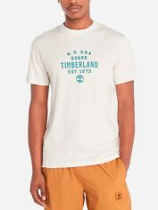 Акція на Футболка бавовняна довга чоловіча Timberland TB0A5UF7 XXL Біла від Rozetka