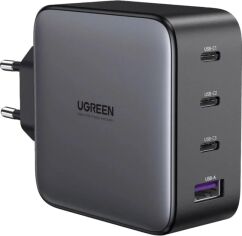 Акція на Ugreen Wall Charger USB+3xUSB-C CD226 GaN 100W Grey (40747) від Stylus