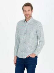 Акція на Сорочка бавовняна чоловіча Pierre Cardin G021SZ004-000-1589414(aqua) XL Блакитна від Rozetka