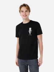 Акція на Футболка бавовняна довга чоловіча Colin's CL1068522-BLK S Чорна від Rozetka
