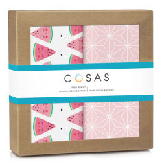 Акція на Набор пеленок Watermelon Cs1 бязь Cosas 2 шт 80х100 см 2 шт від Podushka